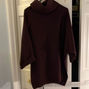Ll bean. Warm Three-quarter sleeve w large, loose turtleneck, super comfy. Wide